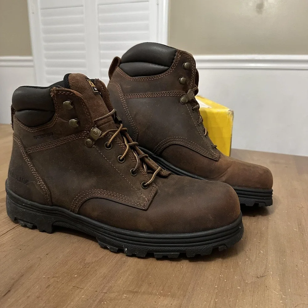 Carolina CA3526 Work Boots Mens Size 13 D Brown Steel Toe Waterproof Leather